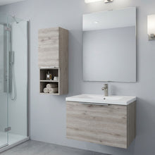 Load image into Gallery viewer, Wood Floating Single Door Bathroom Vanity - Light Gray
