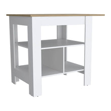 Load image into Gallery viewer, 41" Wood Kitchen Island Set With Storage - Oak
