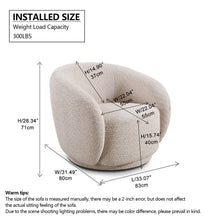 Load image into Gallery viewer, Swivel Accent Upholstered Barrel Chair
