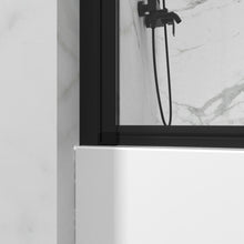Load image into Gallery viewer, Bathtub Screen Panel Shower Door 180° Pivot - Black
