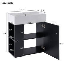 Load image into Gallery viewer, Modern Floating Bathroom Vanity With Ceramic Basin Perfect For Small Bathrooms
