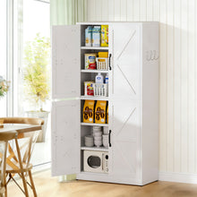 Load image into Gallery viewer, Kitchen Pantry Cabinet With Adjustable Shelves, Heavy Duty Storage - White
