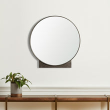 Load image into Gallery viewer, 38" Metal Round And Rectangle Framed Accent Mirror - Gunmetal
