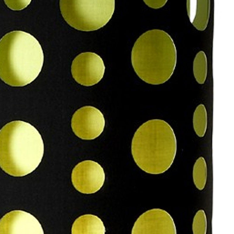 Steel Novelty Floor Lamp With And Green Drum Shade - Silver / Black