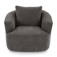 Load image into Gallery viewer, 360° Swivel Barrel Sofa Chair With Throw Pillow, Upholstered Accent Chair
