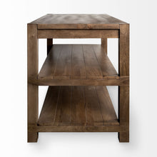 Load image into Gallery viewer, Solid Wood Kitchen Island With Two Tier Smooth Counter Top - Brown

