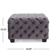 Load image into Gallery viewer, Modern Glam Ottoman With Velvet Upholstery And Button Tufted Design
