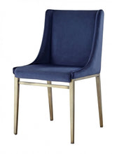 Load image into Gallery viewer, Upholstered Fabric Wing Back Dining Side Chairs (Set of 2) - Blue
