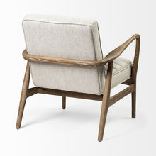 Load image into Gallery viewer, Fabric Lounge Chair - Cream / Brown
