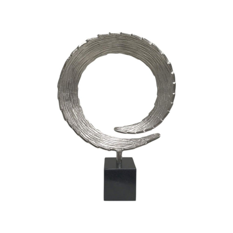 Marble Tabletop Sculpture (354695) - Black / Silver
