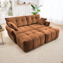 Load image into Gallery viewer, Sofa Set With Ottoman And Pillows, Textured, High Resilience Cushions
