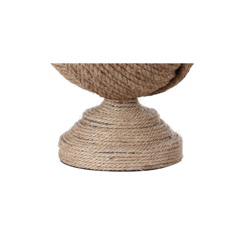 Globe Table Lamp With Drum Shade - Brown
