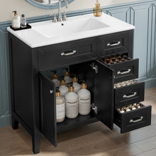 Load image into Gallery viewer, Modern Bathroom Vanity With Sink, Freestanding Design With Drawers And Doors
