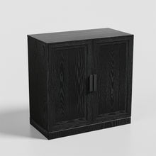 Load image into Gallery viewer, 31" Texture Door Accent Cabinet With Three Shelves - Black
