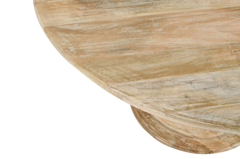 48'' Solid Wood Pedestal Base Round Top Dining Table - Natural