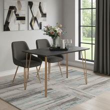 Load image into Gallery viewer, Wood Steel Counter Height Dining Table - Black / Gold
