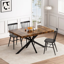 Load image into Gallery viewer, Retro Rectangular Stretch Dining Table With Embossed Center Plate
