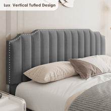 Load image into Gallery viewer, LIFT UP QUEEN SIZE BED VELVET GREY
