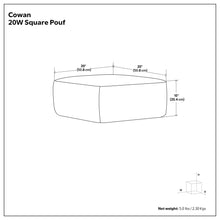 Load image into Gallery viewer, Cowan - Handcrafted Square Pouf
