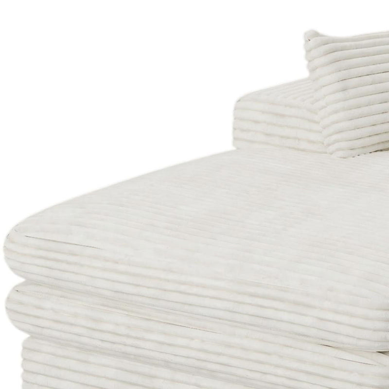 Corduroy Lounge Chair (724083) - White