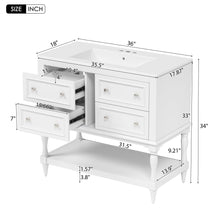 Load image into Gallery viewer, Bathroom Vanity Cabinet With Undermount Sink, 4 Drawer Set
