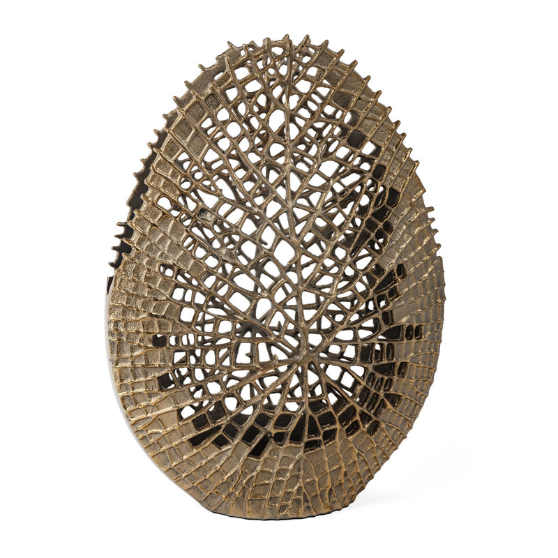 Abstract Oval Table Vase - Gold
