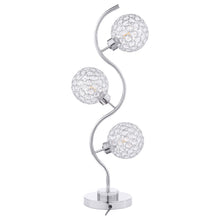 Load image into Gallery viewer, Vandy - 3 Light Curvy Table Lamp With Orb Shades - Chrome
