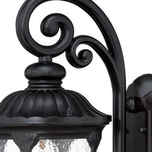 Load image into Gallery viewer, Cast Aluminum Glass Lantern Wall Sconce - Matte Black
