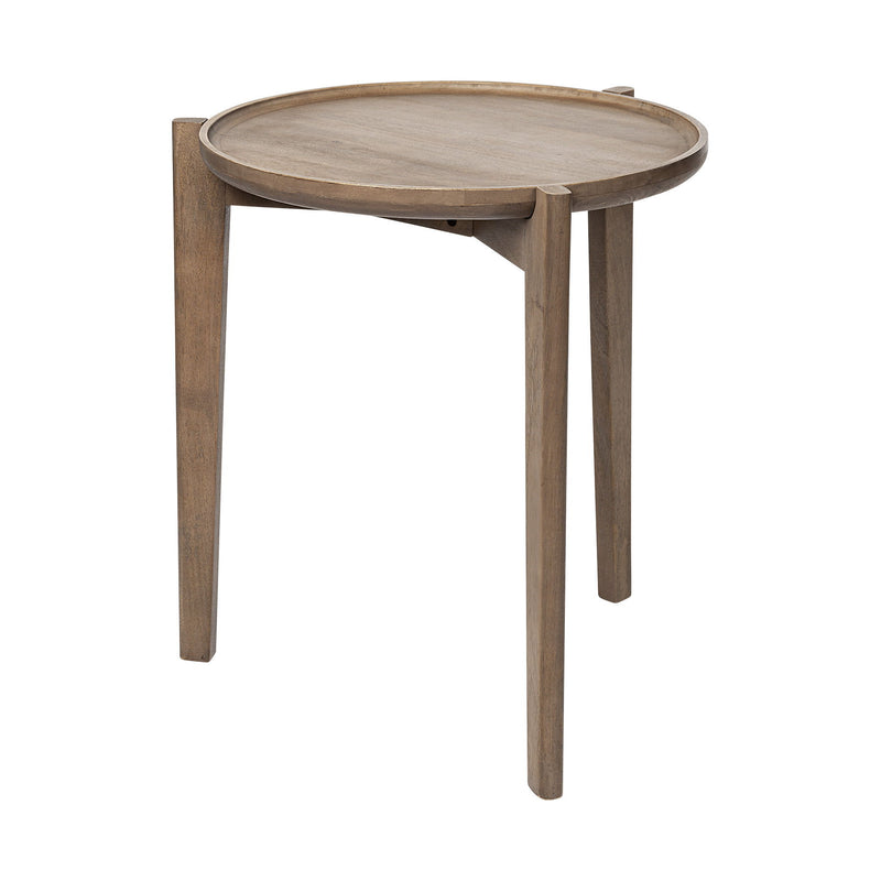24" Round End Table - Brown
