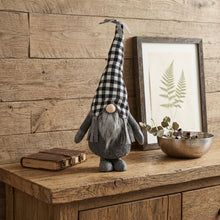 Load image into Gallery viewer, Buffalo Plaid Standing Gnome - Black / White
