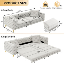 Load image into Gallery viewer, 3-In-1 Convertible Sleeper Sofa

