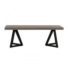 Load image into Gallery viewer, Modern Concrete Metal Coffee Table - Dark Gray And Black

