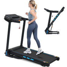 Load image into Gallery viewer, 3.5Hp Hydraulic System Auto Foldable Treadmill With Incline, Heart Rate Sensors, Type C &amp; USB Charge, Bluetooth Speaker - Black
