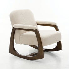 Load image into Gallery viewer, Curved Frame Rocking Accent Chair - Beige / Brown
