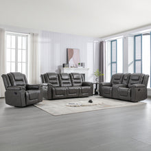 Load image into Gallery viewer, Home Theater Recliner Set Manual Recliner Chair With Wide Armrest, Two Built-In Cup Holders For Living Room
