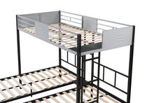 Load image into Gallery viewer, Triple Bunk Bed with Vent Board/ Sturdy Metal Frame/ Noise-Free Wood Slats/ Separatable into three beds/ No Box Spring Needed
