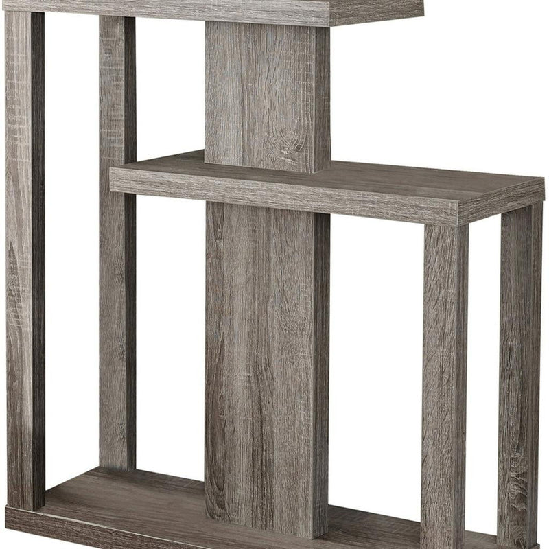 Free Form Floor Shelf Console Table With Storage - Taupe