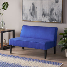 Load image into Gallery viewer, Contemporary Loveseat With Upholstered Fabric And Birch Wood Legs
