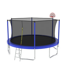 Load image into Gallery viewer, 14Ft For Kids Children With Safety Enclosure Net Outdoor Backyards Large Recreational Trampoline - Blue
