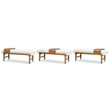 Load image into Gallery viewer, Billie - Modern Telephone Bench With Sliding Shelf - Ivory White
