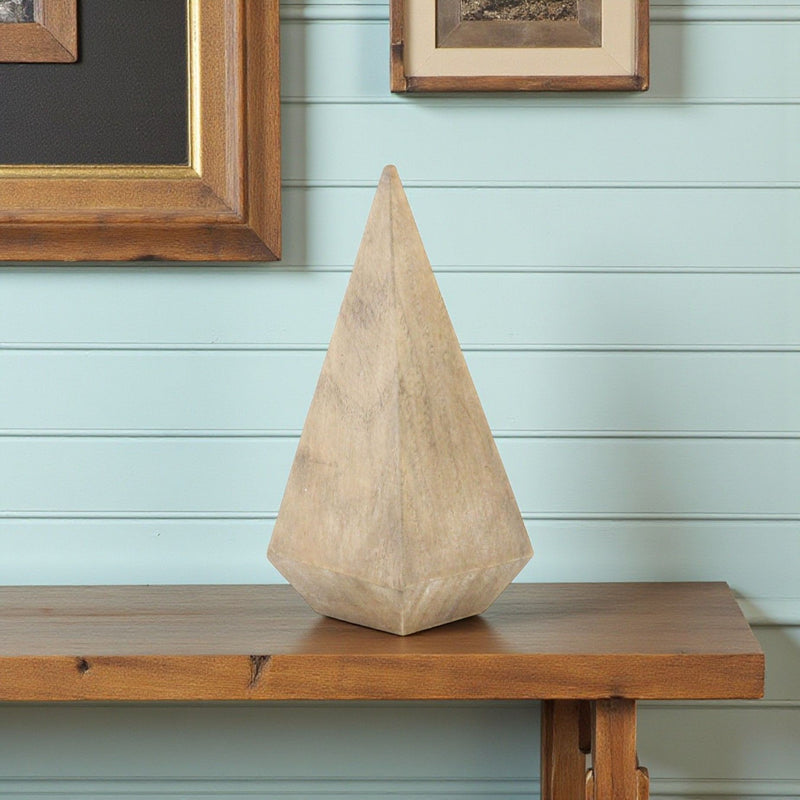 Pyramid Decorative Sculpture (635608) - Natural