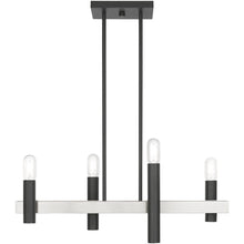Load image into Gallery viewer, 24'' Four Light Dimmable Chandelier With Shades - Nickel
