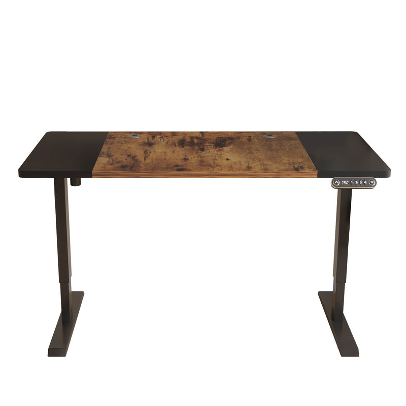 63" Adjustable Standing Desk - Brown And Black