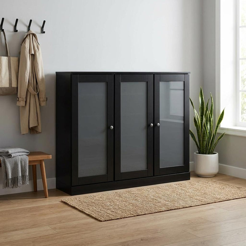 Solid Woodshoe Storage Cabinet (756034) - Black