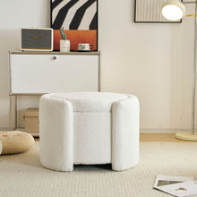Load image into Gallery viewer, Cozy Boucle Storage Ottoman, Stylish Comfort With Hidden Storage
