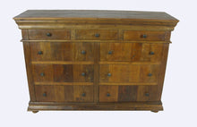 Load image into Gallery viewer, 60" Reclaimed Wood Nine Drawer Double Dresser - Brown
