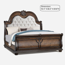 Load image into Gallery viewer, Traditional Style Button Tufted Headboard Sleigh Bed
