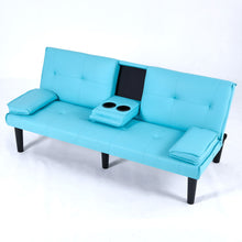 Load image into Gallery viewer, Sofa Bed With Foldable Design And Cup Holder
