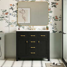 Load image into Gallery viewer, Bathroom Vanity With Sink Combo Set, Modern Bathroom Cabinet With 4 Drawers
