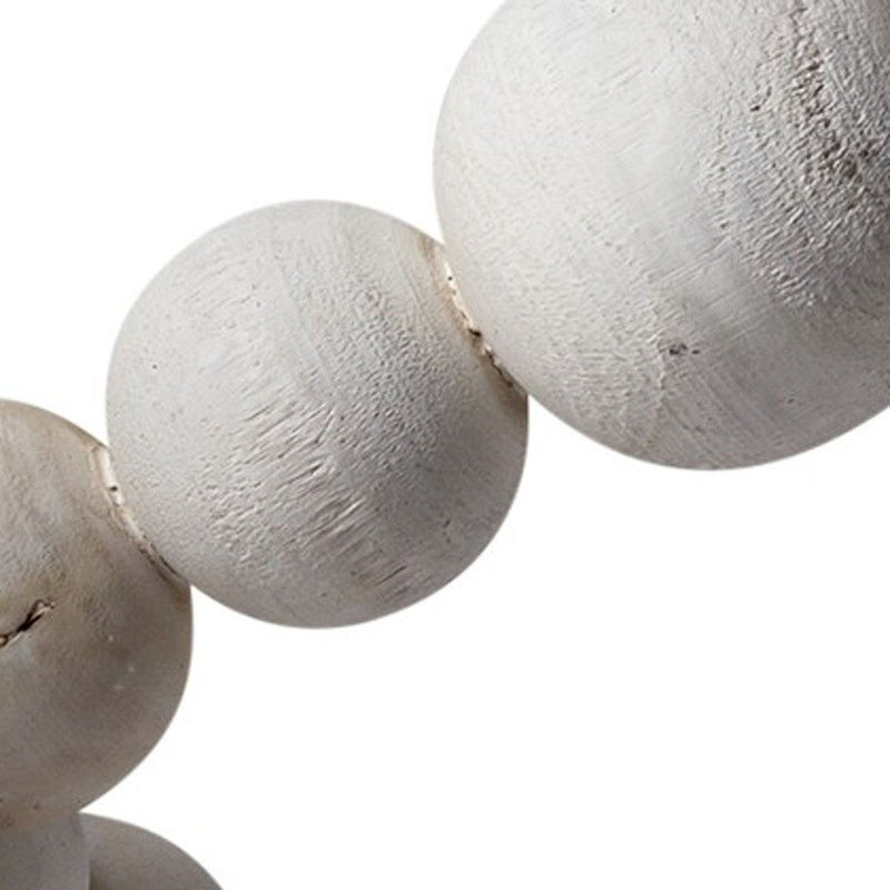 Beaded Wooden Decorative Jack - Off White